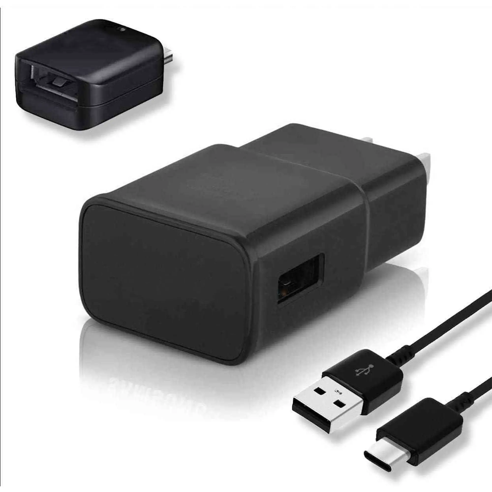 Fast Charger with USB Type C 4FT(1.2m) Cable & OTG Adapter for Samsung Galaxy S9/S9 Plus/S8/S8 Plus/S10/S10e/S10 Plus/Note 8/Note 9/A01/A13/A03s/A21/A30/A31/A32/A32/A33/A42/