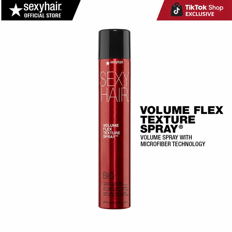 SexyHair Volume Flex Texture Spray | 2x Fullness with Microfiber Technology | 96H Humidity Resistance | Touchable Texture & Reactivated By Touch | Thermal Protection | 1.5 oz & 5.8 oz