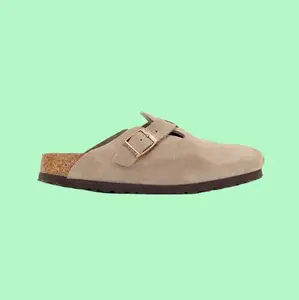 men’s Closed Toe Comfort Clogs – Taupe Soft Footbed Mule Sandals, Lightweight Slip-On Cork Sole Shoes