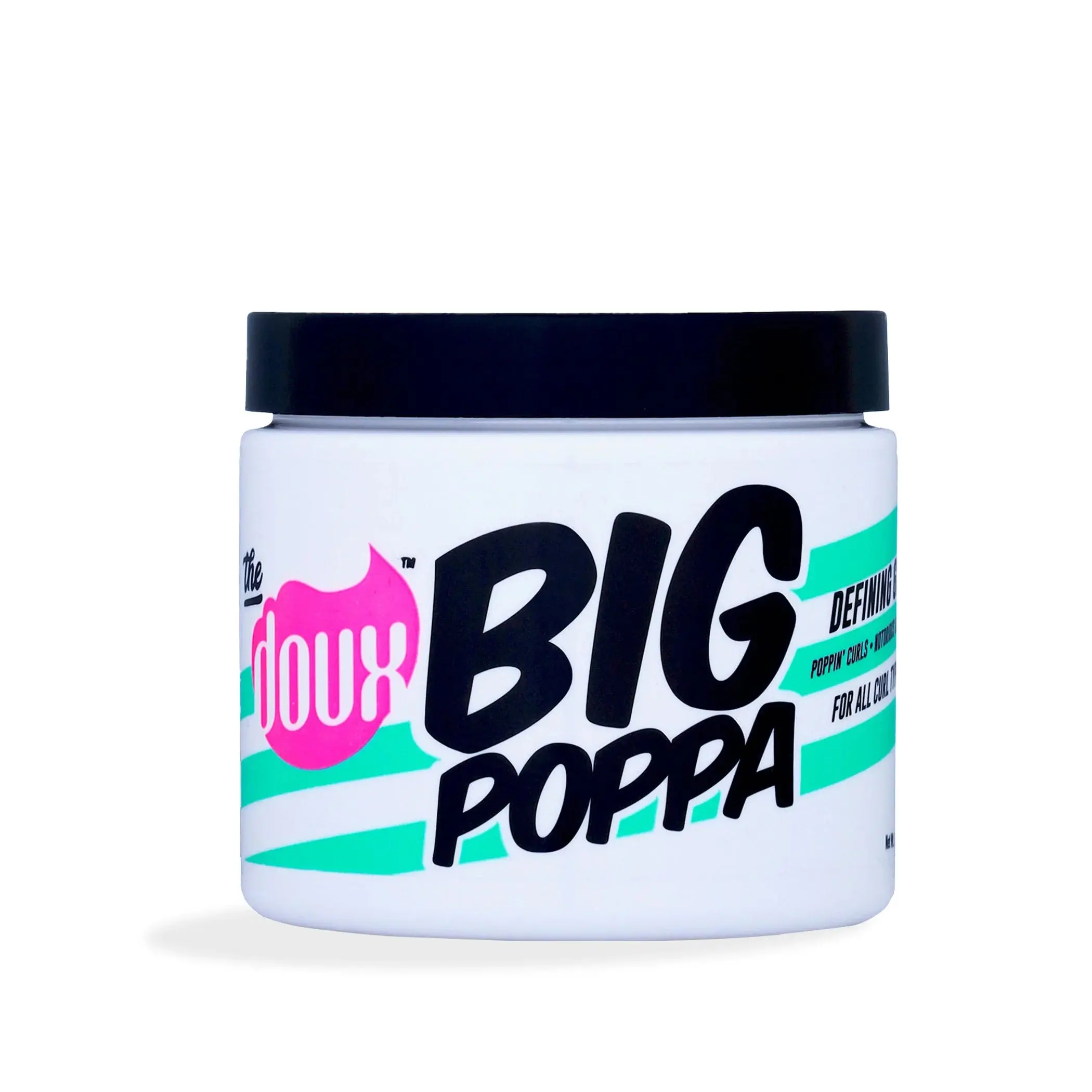 The Doux Big Poppa Define Gel - Frizz-Free Frizz-Fighting Formula with Babassu Oil & Oleifera Seed Oil, for Curl Types, Natural Bouncy Defined Curls, Flexible Hold, Unisex 16 oz Haircare Styling Gel, Natural Curls, Bouncy Curls