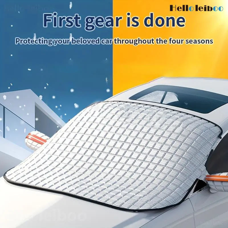 【DealsForYouDays】Car windshield Snow cover & Sunshade,  Dust Rain Ice Frost Guard Protector - Anti-theft & Durable Design, Suitable for Car Winter Protection Snow & Summer Sunshade (48''X64'') #summerfinds