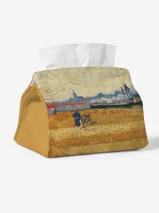Oil Painting Art Vintage Napkin Holder, Living Room Paper Towel Box, Coffee Table Decorative Napkin Set, Elegant Home Decoration