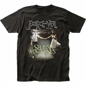 [Sale Up To 30%] Pierce The Veil Selfish Machines Black Short Sleeve Cotton T-shirt Unisex