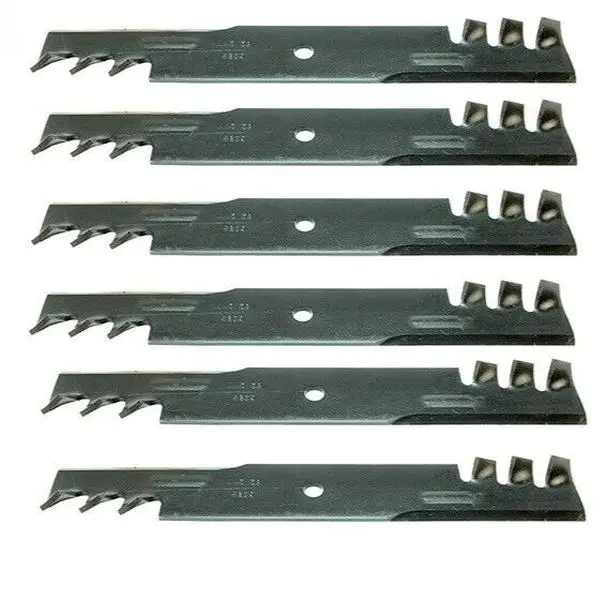 6 Pk Toothed Heavy Duty Mulching Blades Replacement for Scag 481707 48108 481707 18" 5/8"