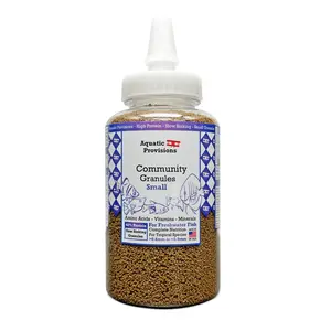 Community Granules, Small Sinking Fish Food, High Protein Made in USA