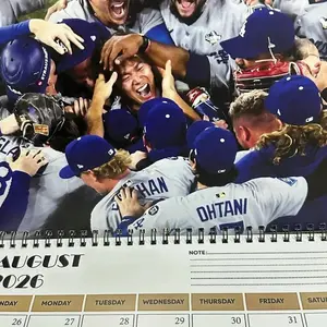 Vintage Baseball Wall Calendar 2026, Retro Sports Schedule, Baseball Fan Gift, Game Tracker, Printable Calendar for Office & Home