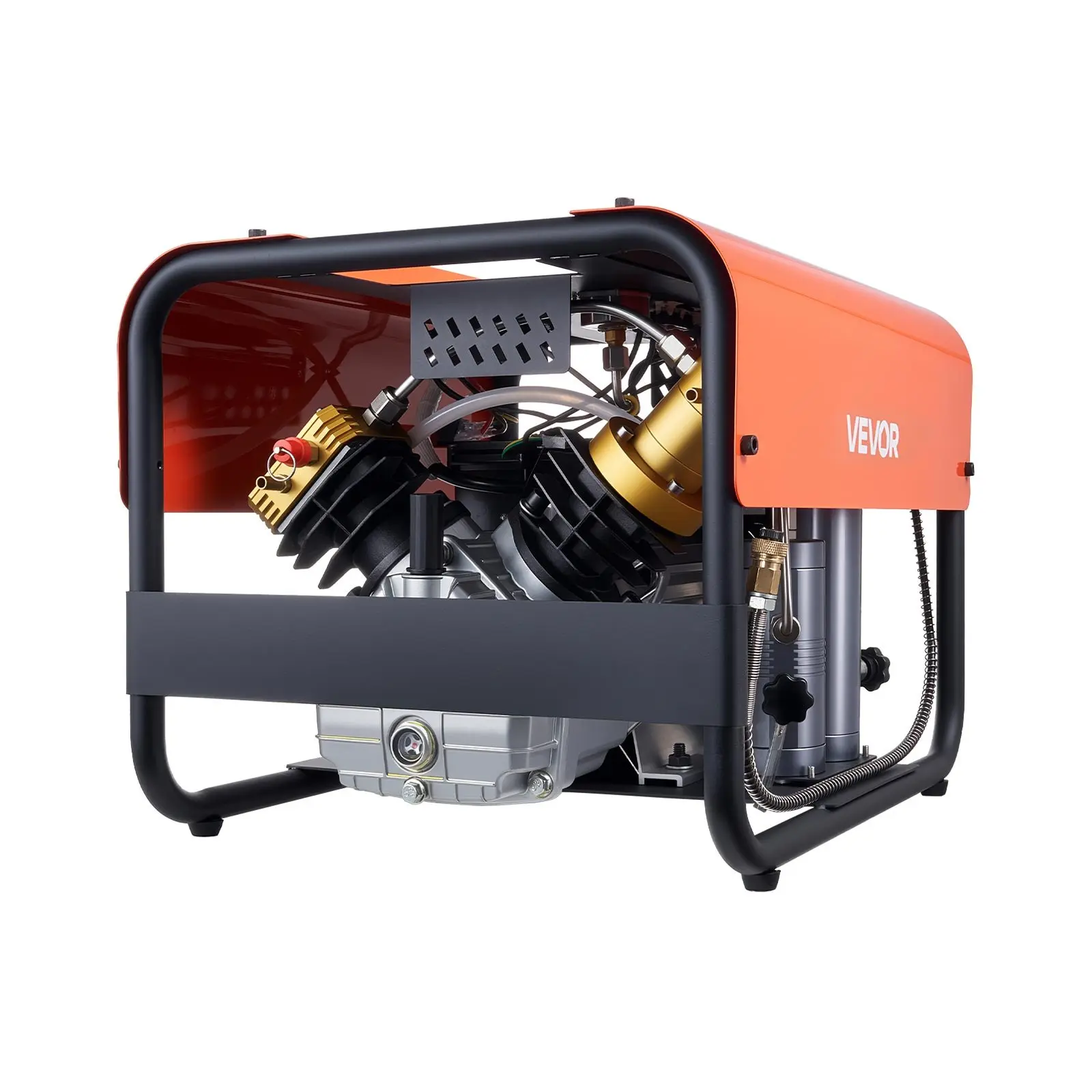 VEVOR Air Compressor, PCP, 4500PSI/30Mpa Diving Scuba Tank Air Compressor, Paintball, Air Rifle, Dual Cylinders, High-Power