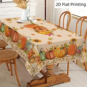 Thanksgiving Pumpkin Tablecloth - Autumn home and table decoration, suitable for family gatherings, parties, weddings, birthdays, picnics, camping, restaurants and buffets, festive style protective tablecloth, ideal gift choice