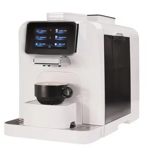Mcilpoog WS-T6 Super Automatic Espresso Coffee Machine with Milk Jug, Built-in Small Refrigerator, Controlled by WIFI Connection (White) Home Appliances Hot Water