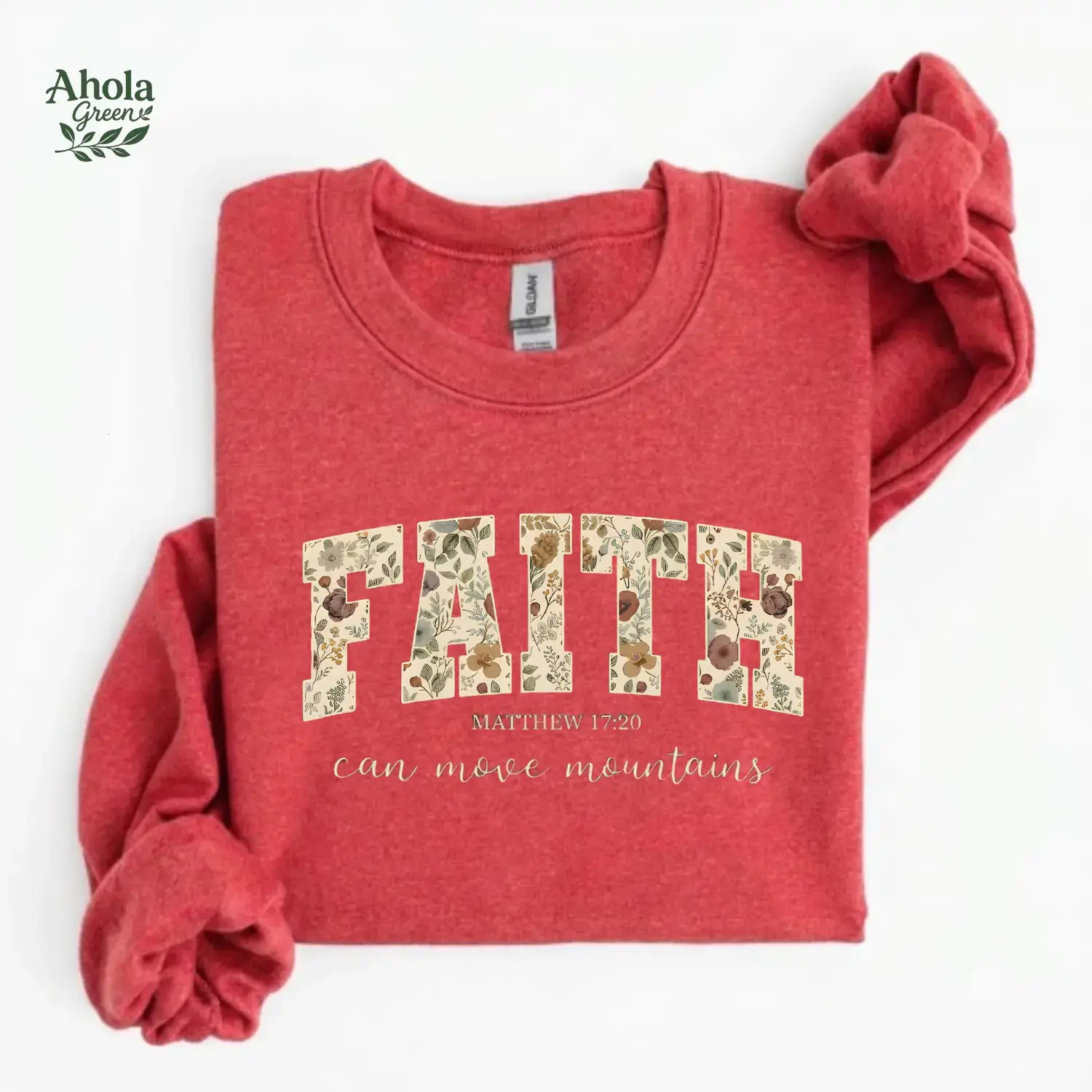 Floral Faith Bible Verse Sweatshirt, Christian Inspirational Crewneck, Scripture Graphic Sweatshirt, Bible Study Gift for Women