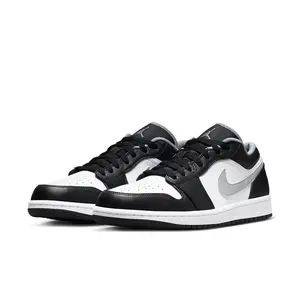 Jordan 1 Low Black White Grey Men's 553558-040 New