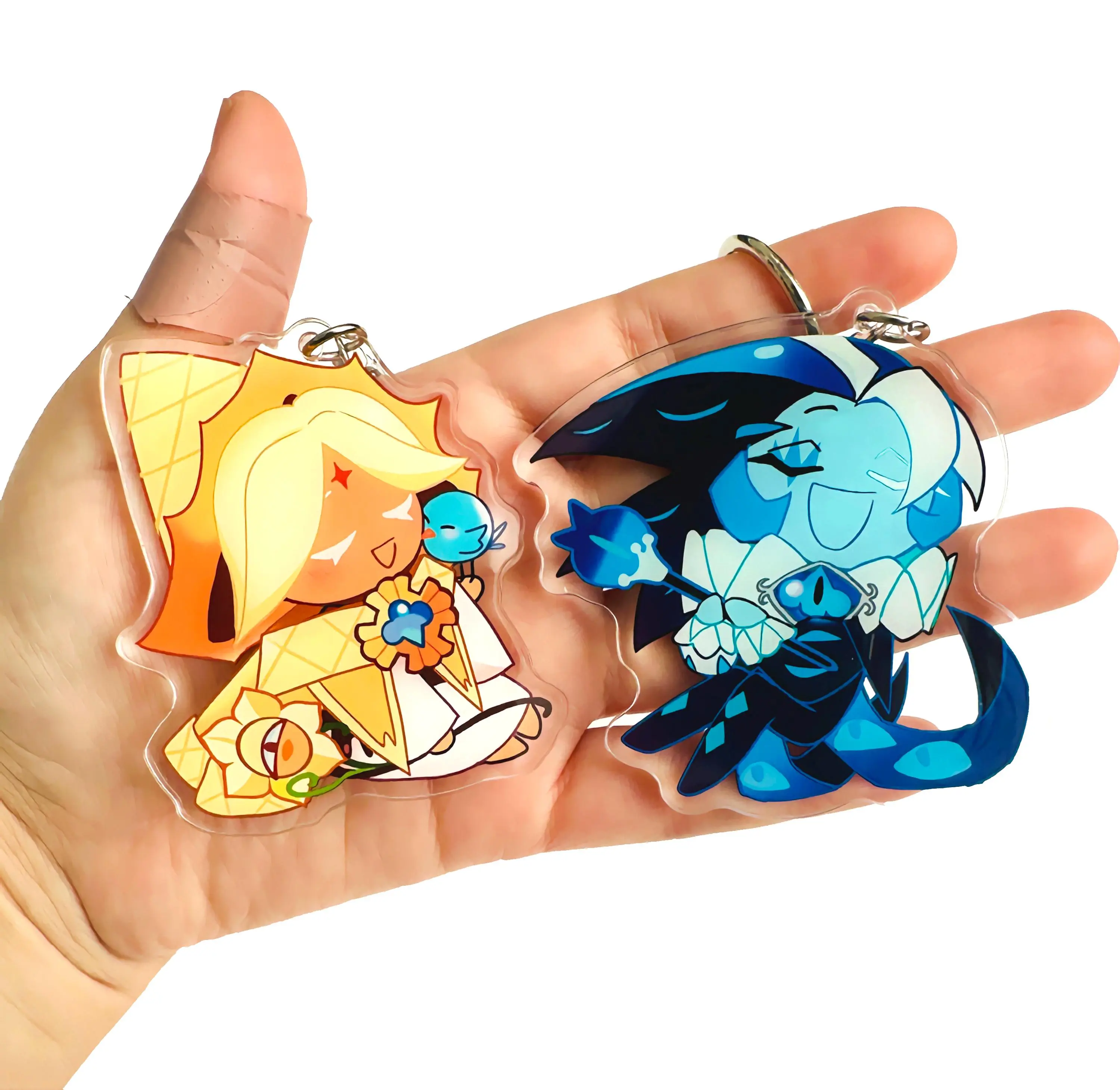 CRK - Shadow Milk cookie, Pure Vanilla Cookie Run Kingdom Keychains! CRK Cute, Durable, And Perfect For Bags, Keys, Or Gifts. Great For Daily Use Or As Thoughtful Little Gifts For Your Friends And Yourself.