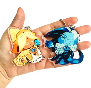 CRK - Shadow Milk cookie, Pure Vanilla Cookie Run Kingdom Keychains! CRK Cute, Durable, And Perfect For Bags, Keys, Or Gifts. Great For Daily Use Or As Thoughtful Little Gifts For Your Friends And Yourself.