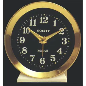 212 MAIN Mini Bell Wind-Up Alarm Clock - Compact, Gold, Sound-Based Design for Home Supplies and Home Decor, Compact Alarm Clocks, Gold Alarm Clocks