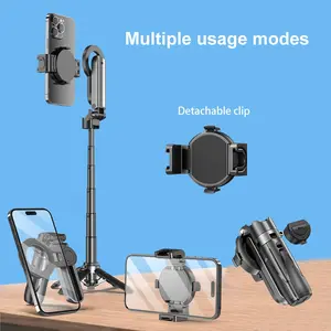 Multi-Functional Magnetic Selfie Stick, Mini Foldable Design, Compatible with iPhone 16/15/14/13, Vlog Live Streaming Tool