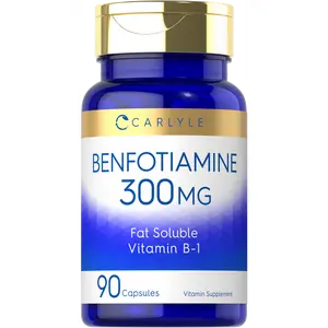 Carlyle Benfotiamine 300mg | 90 Capsules | Fat Soluble Vitamin B-1 | Non-GMO, Gluten Free Supplement