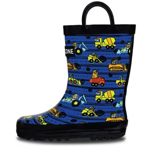 Construction Monsters Kids Rain Boot - Stylish & Durable Rain Boots for Puddle Proof Fun for All Outdoor Adventures, Comfortable and Easy to Put on