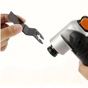 2PCS Oscillating Saw Blades, Professional Universal Titanium Multitool Blades for Wood Plastics Metal, Quick Release Multi Tool Kits Fit