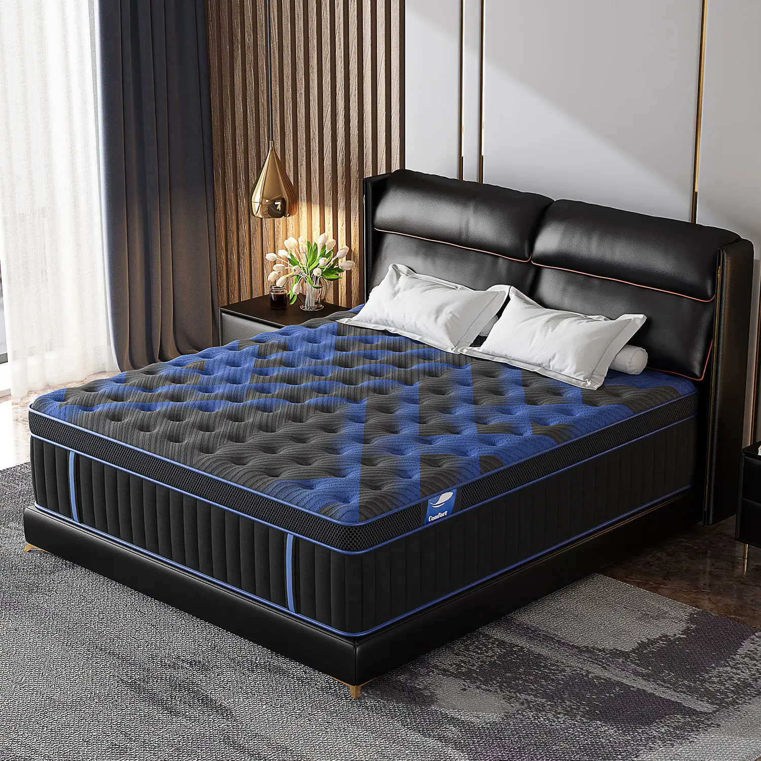 12/14-Inch Twin Full Queen King Memory Mattress with Independent Springs, Provides Pressure Relief, Motion Isolation and Edges Support, Medium Firmness, Breathable , 100 Trials, Spring Mattress in a box ,Gel infuse memory foam