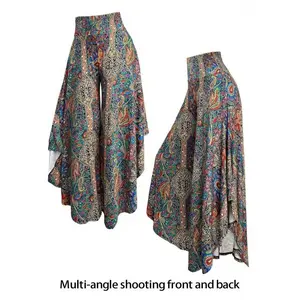 Plus Size Floral Print Pants, Boho Casual Comfortable Trousers for Everyday Wear, Women’s Bottoms for All Seasons, Bohemian Trousers