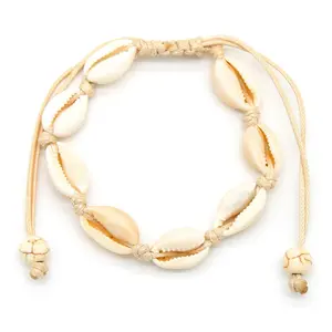 Cowrie Sea Shell Adjustable Bracelet