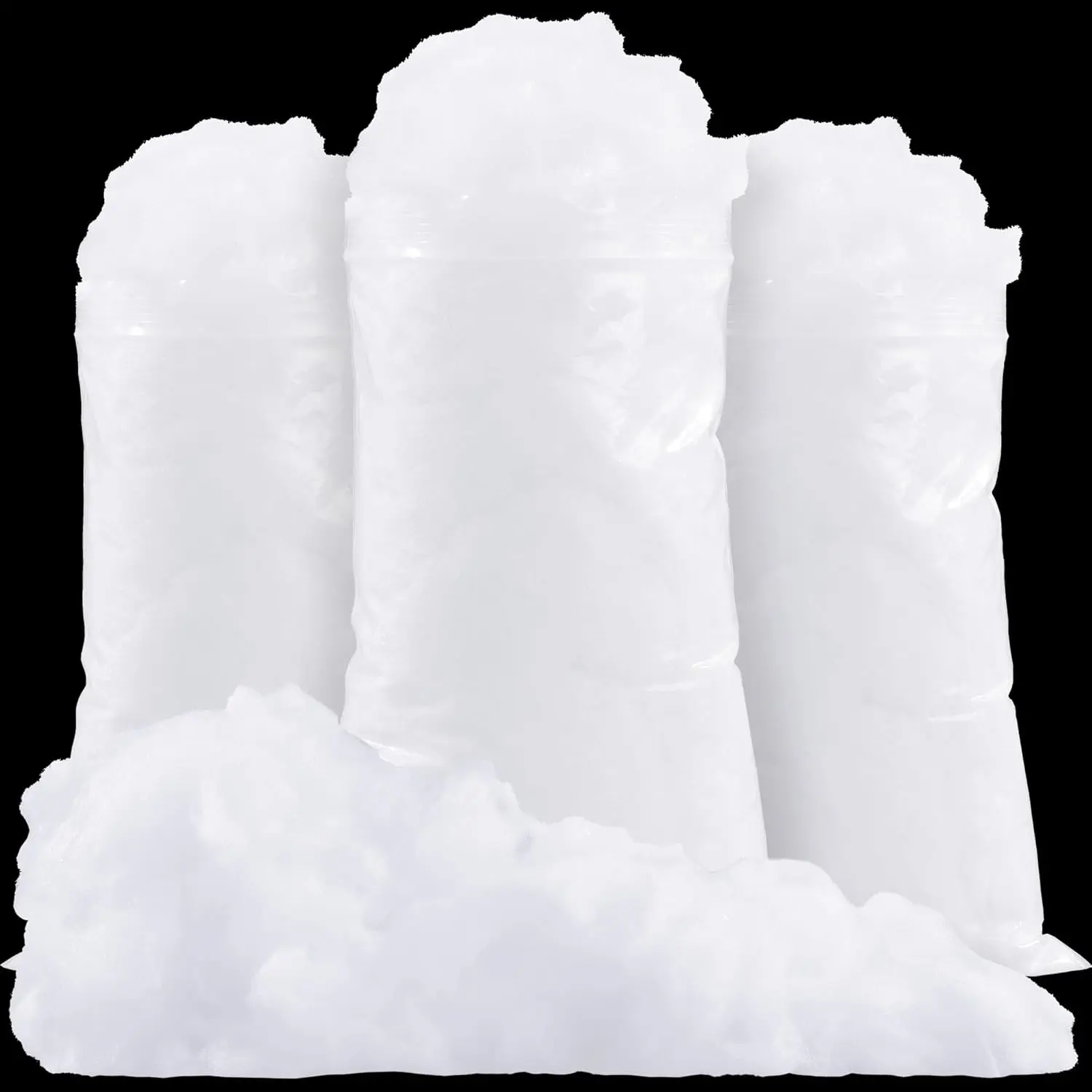 Fake Snow Decoration, Fluffy Clouds for Room Ceiling, Artifical Snowflakes, Fiber Snow for Mantle Village or Nativity Set Decor, Christmas Tree Decor, Holiday Decor and Winter Displays, (300G)