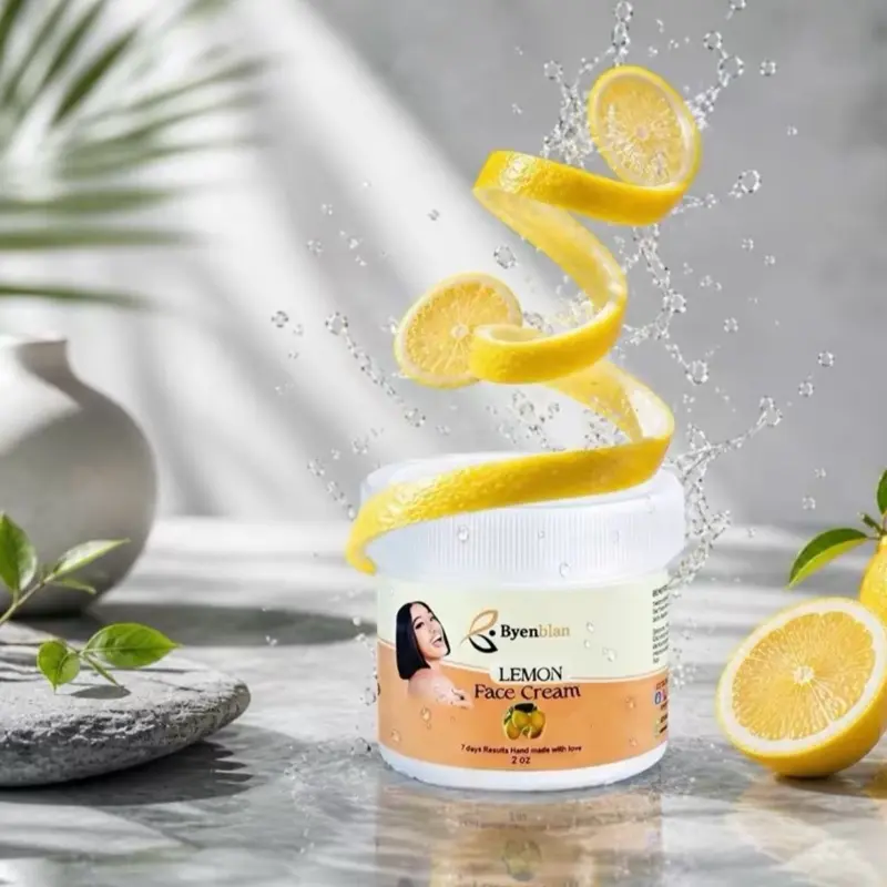 BYENBLAN Fanm Andeyò Face Cream with Lemon Extract, Daily Hydrating Moisturizer for Face for Radiant Skin, 2 oz, Brightening Hydration Cream, Citrus Glow, Face Care Products