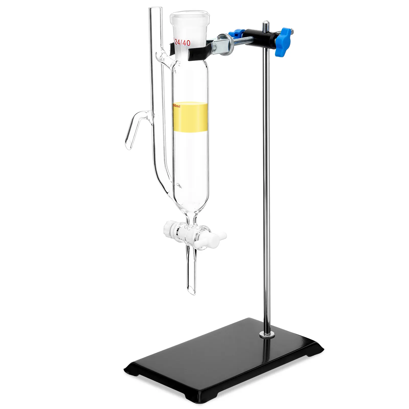 60ml Glass Essential Oil Separator with Stand Kit - Stable Operation Hand Tools, Height-Adjustable Rod, Clamp, Screw, On-and-Off Switch for Hydrosol Makers