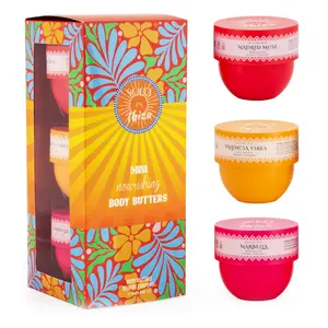Solo En Ibiza 3pcs Body Butter Set 50g/1.76oz Madrid Muse Valencia Vibes Marbella Scents Cosmetic Moisturizers Skin Repair