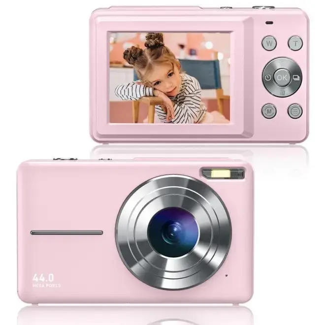 Digital Camera, FHD 1080P Camera for Kids, 16X Digital Zoom Camera for Cheap, Compact Point and Shoot Camera Portable with 32GB SD Card, Two Batteries