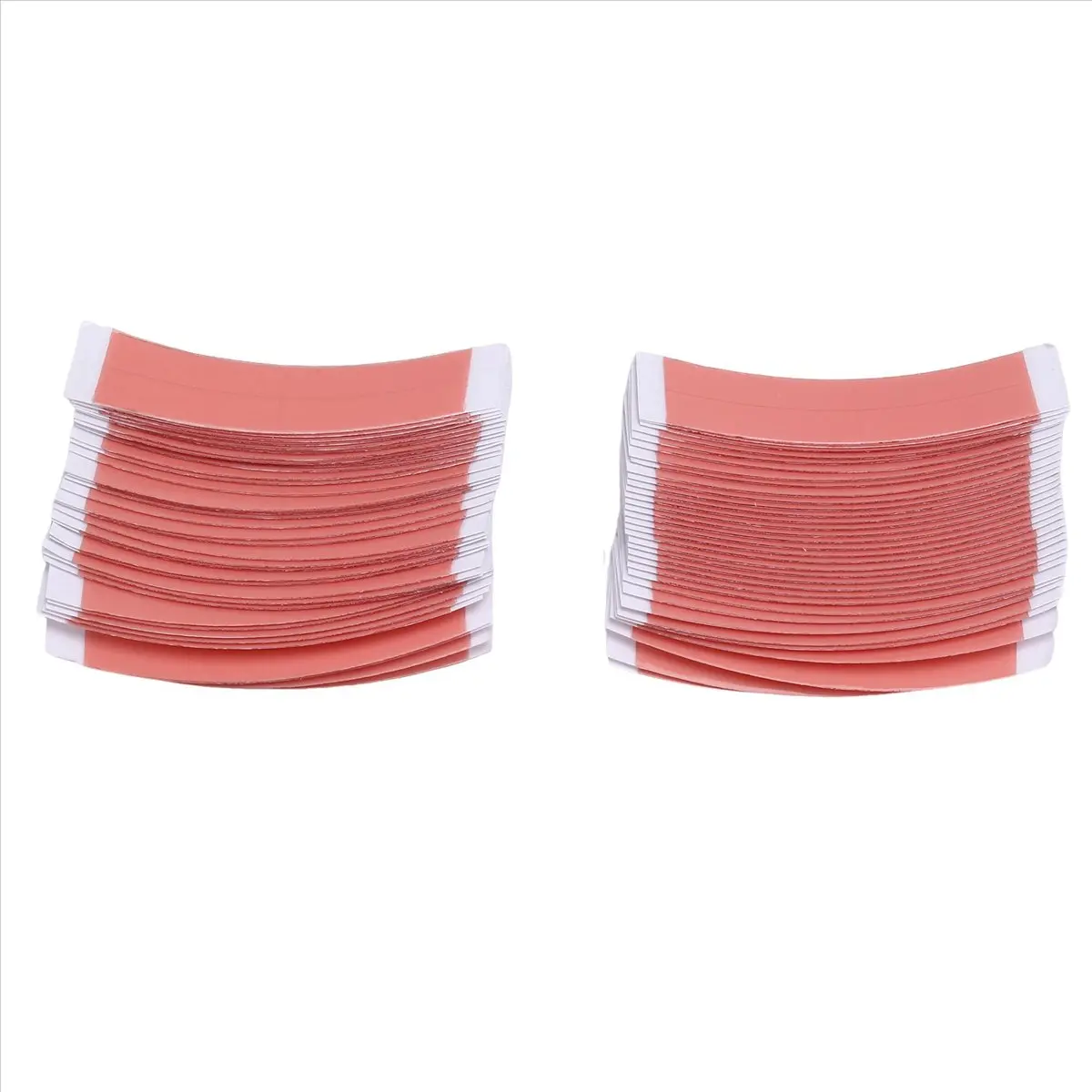 72Pcs/Lot Sweatproof Duo Tac Lace Wig Double-Sided Tape with Slitting Line, 7.6x2.2cm Adhesive Strips for Toupees, Hair Pieces, Weaves, False Eyebrows, Beards, 2 Bags of Patches, 36 Mini-Size Tablets