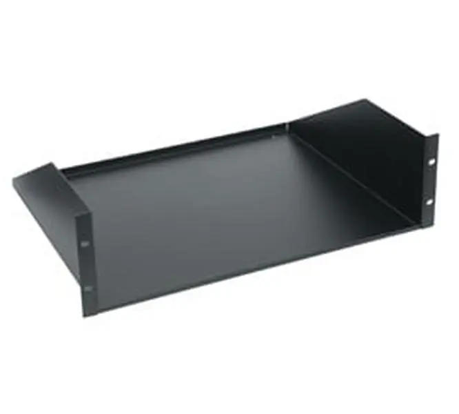 Middle Atlantic Products 3 RU Steel Rack Mount Utility Shelf, 14.75 in. Durable Easy-Install Wall-Mounted Floating Shelves for Home Decor Storage