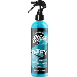 Ethos Defy - 3 in 1 Ceramic Coating - Waterless Car Wash Spray & Wax - Car Wax Rnseless Wash - Hydrophobic Top Coat - Polish & Polymer Paint Sealant Protection - with Insta-Bond Technology