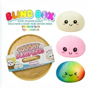 Expressive Big Dumpling Squishy - Blind Box, Mysecret Bun Fidget Toy, Stress Relief Fidgeting, Soft TPR Material, Unboxing Surprise, Random Style per Pack.Valentine's Day and Easter gifts, suitable for adult to exchange gifts