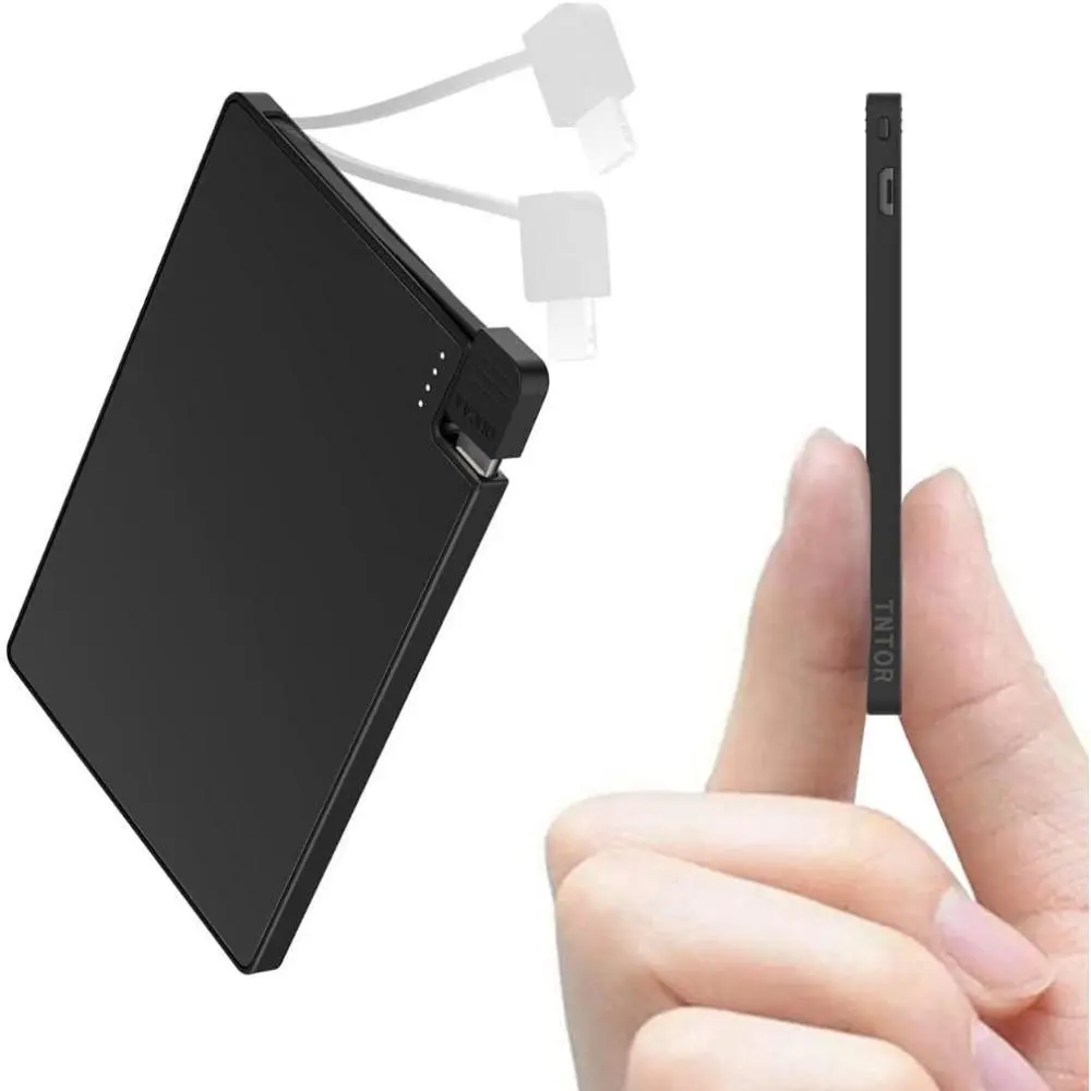 TNTOR Portable Charger, Credit Card Size for Pocket Wallet Portable Charger, Compatible with iPhone 15 Samsung, Google, LG, Moto etc usb  type backup charger portable power Mini Portable  portable charger black friday christmas gift charge port qi  2