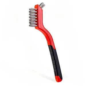 Wire brush with curved handle - deep cleaning for rust removal, dirt and paint, deep cleaning brush | curved handle brush