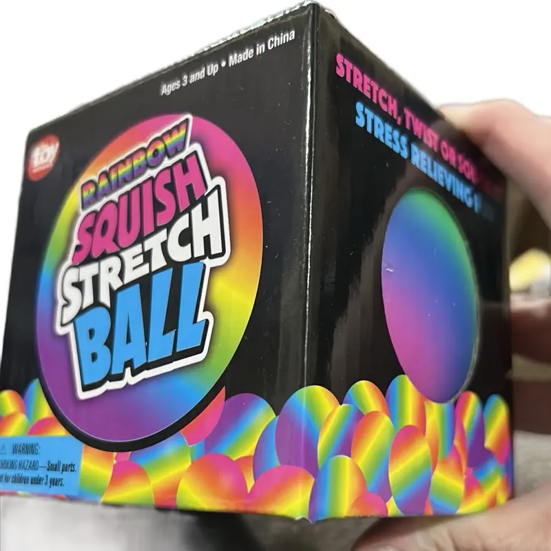 Rainbow squish stress ball