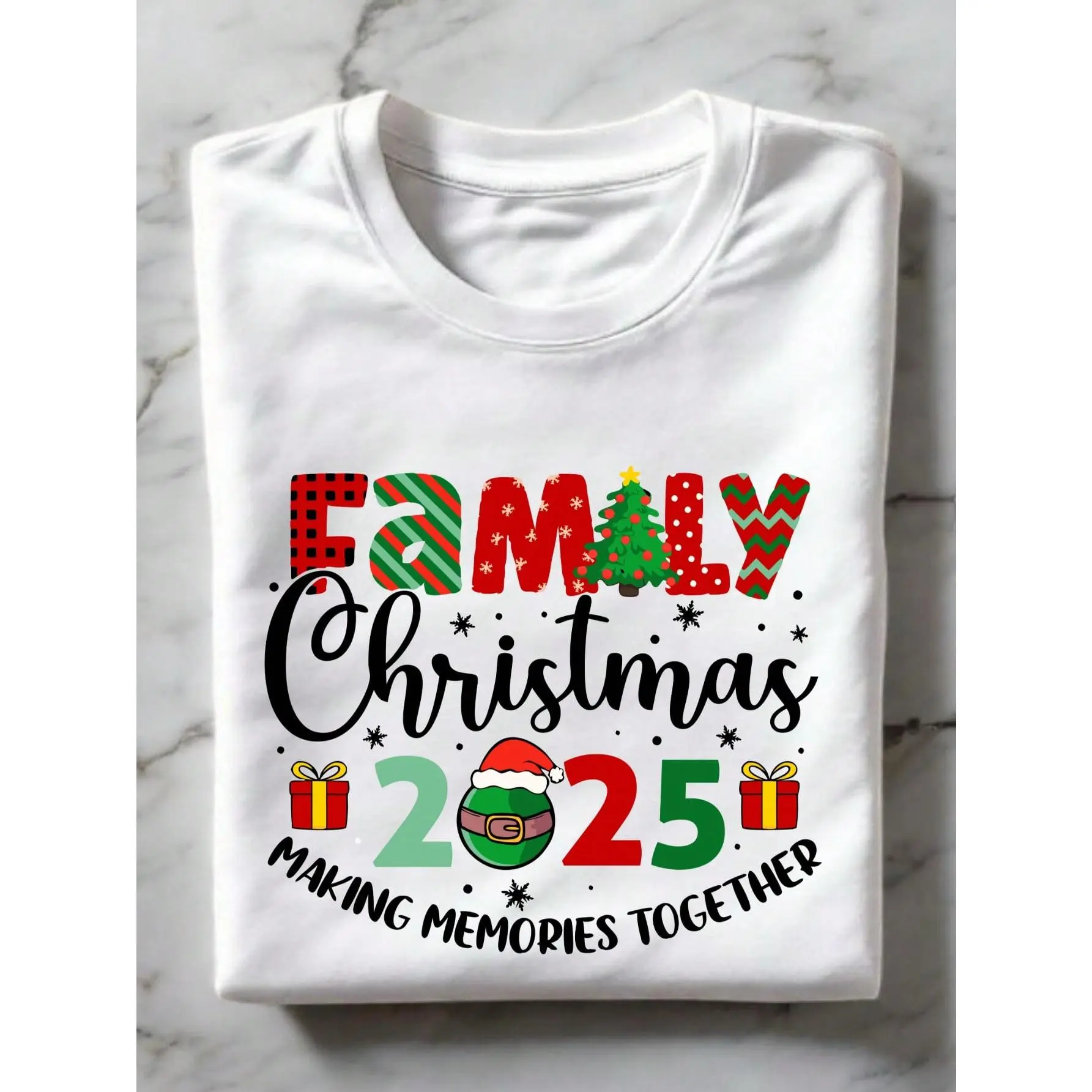 Family Christmas 2025 T-Shirt, Christmas Group Shirt, Family Matching Tee, Holiday Family Trip Gift, Christmas Gathering Short Sleeves Shirt