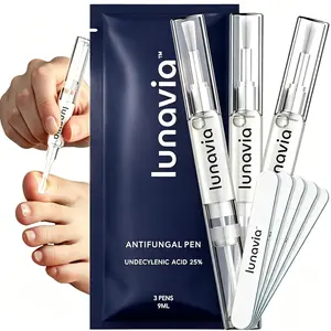 25% Undecylenic Acid Nail Repair Pen (3-Pack) - Tea Tree & Clove Bud Formula, Twist Applicator for Fungal Care, Aloe Soothing Daily Foot & Nail Treatment