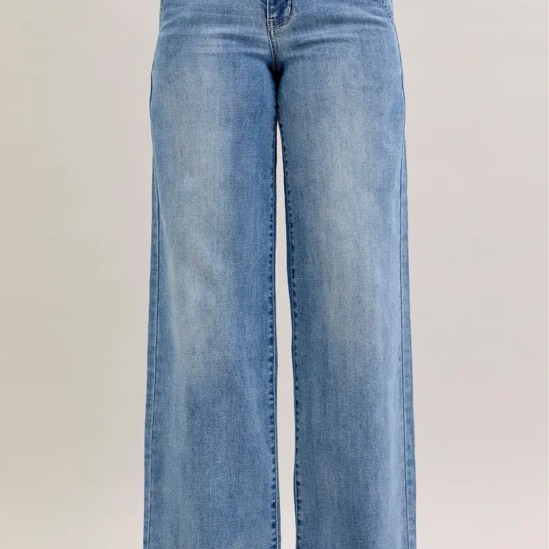 Judy Blue Classy Trouser LIGHT High Waist Wide Leg Jean