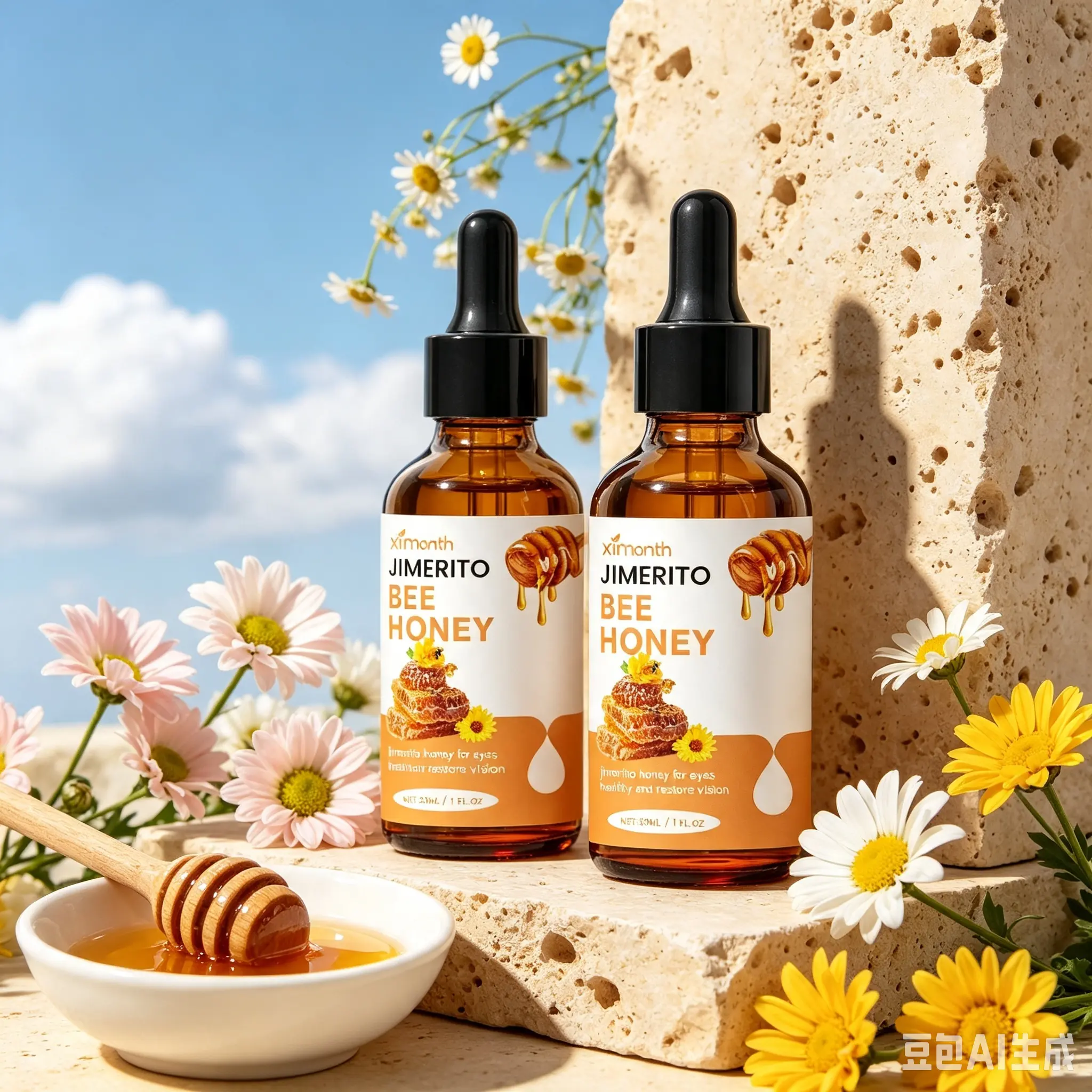 Ximonth Jimerito Honey For Eyes, Refreshing, Moisturizing And Soothing Eye Drops For Dry And Astringent Eyes