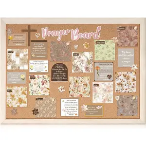 100 Pcs Prayer Board Kit Prayer Supplies for Women with Pins Envelope and Bible Verse Quotes Floral Christian DIY Wall Art Gift for Living Room Office (Not Including Board)