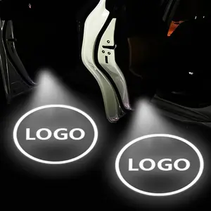 Wireless Car Door LED Welcome Lights, High-Definition Projection Lamp with Exclusive Car Logo, Durable Waterproof Exterior Decoration Light, LED Step Lights