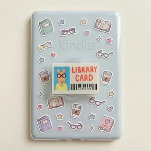 Library Card Phone Grip, Arthur Library Card Phone Grip, Arthur Inspired Bookish Kindle Holder, Kindle Phone Holder Grip, Gift for Readers