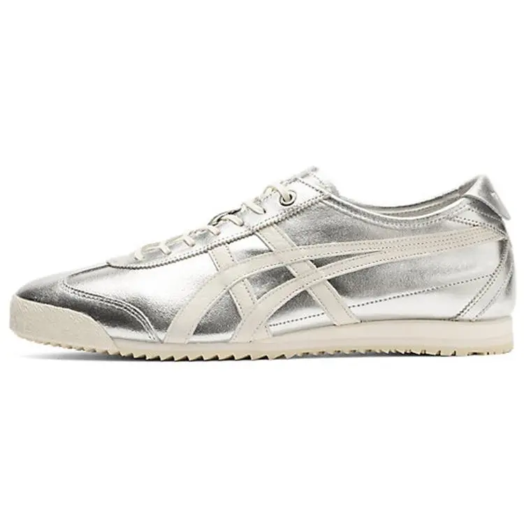 Onitsuka Tiger ASICS Mexico 66 Sd Pure Silver Cream Versatile Comfort Low Top Commuter Running Shoes Unisex 1183B955-020