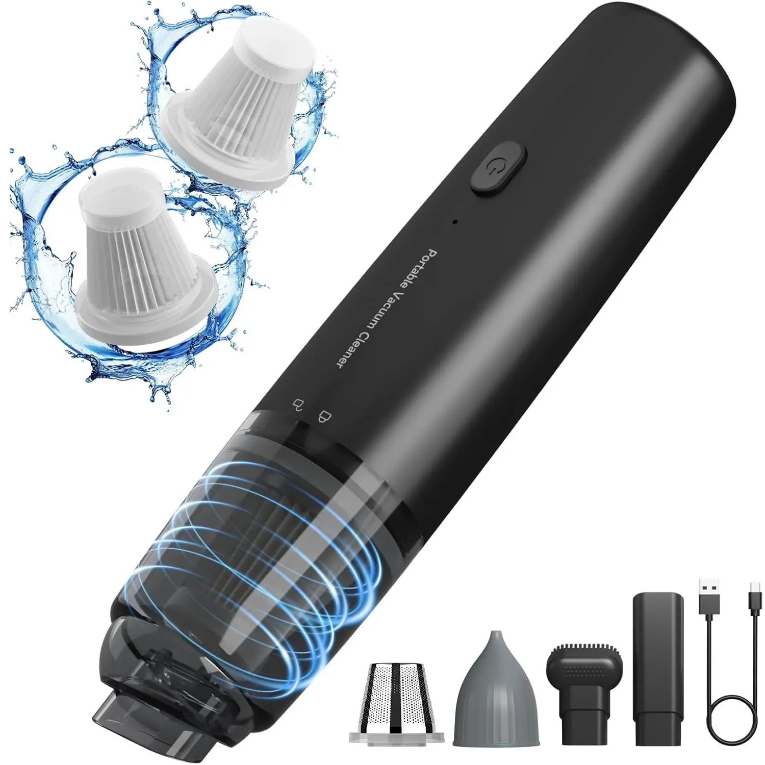 Handheld Cordless Car Vacuum – Portable Mini Cleaner with HEPA Filter & 2 Suction Modes | Rechargeable for Home, Office & Pet Hair