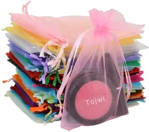 50pcs Organza Bags-Mix Color 3.54''x4.33''(9x11cm) Satin Drawstring Organza Pouch Wedding Party Favor Gift Bag Jewelry Watch Bags