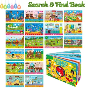 Search & Find Book – 30 Dry Erase Activities Game Pad, Reusable Montessori Learning Toy, Educational & Sensory Games for Preschool Girls & Boys Ages 3–6, Autism Friendly