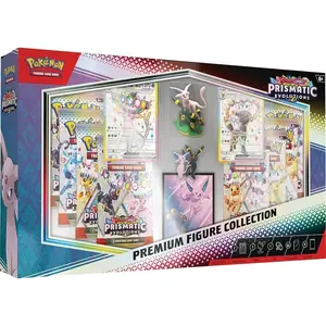 Pokemon Prismatic Evolutions Premium Figure Collection - 11 Booster Packs and Espeon & Umbreon Figures / Promo Cards