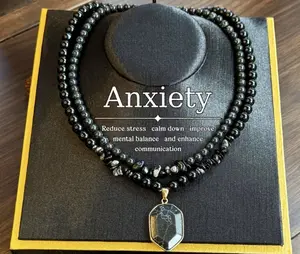 Anxiety Reducer Collar Sanador Curativo Necklace for Attracting Abundance Fulfilling Goals Reduce Stress Calm Down Improve Mental Balance Enhance Communication